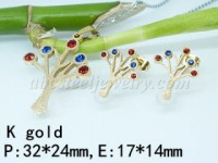 Set Aros más Dije de Acero